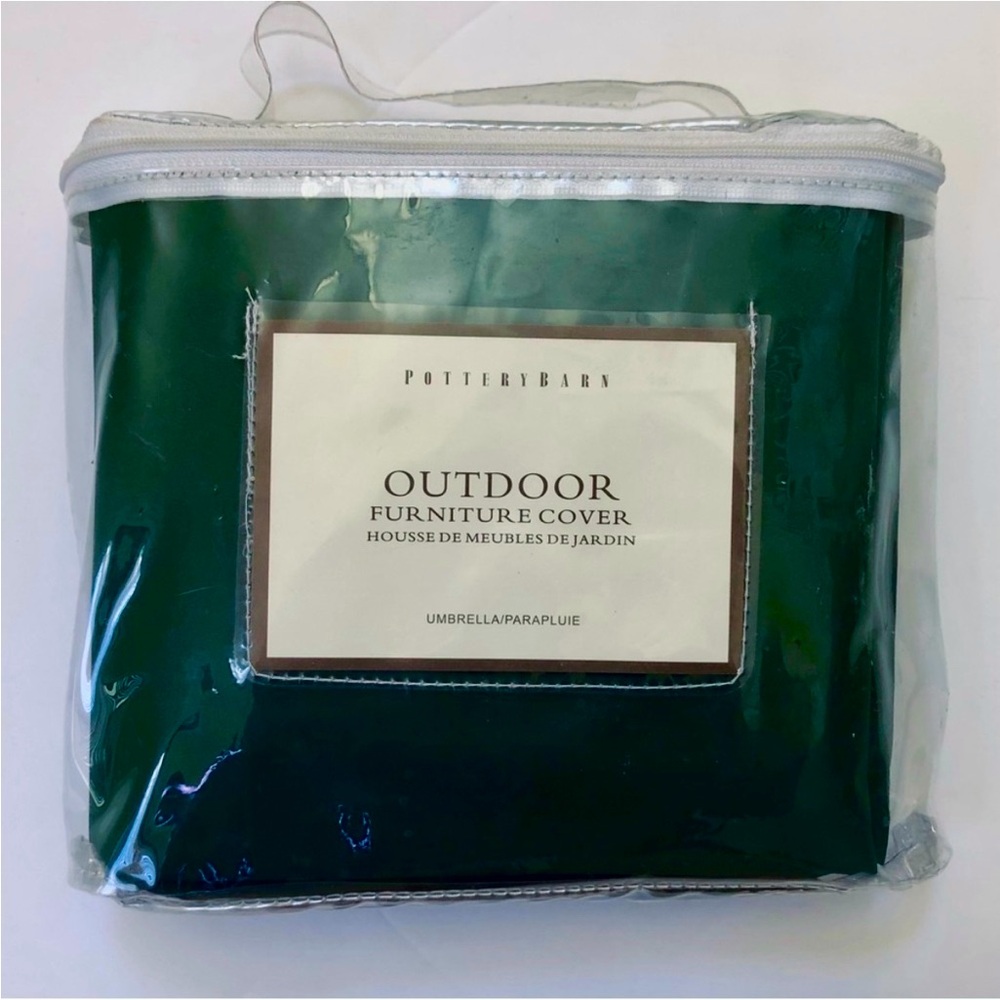 NIP Pottery Barn Universal Outdoor 6ft Umbrella Protective Cover Storage Green
